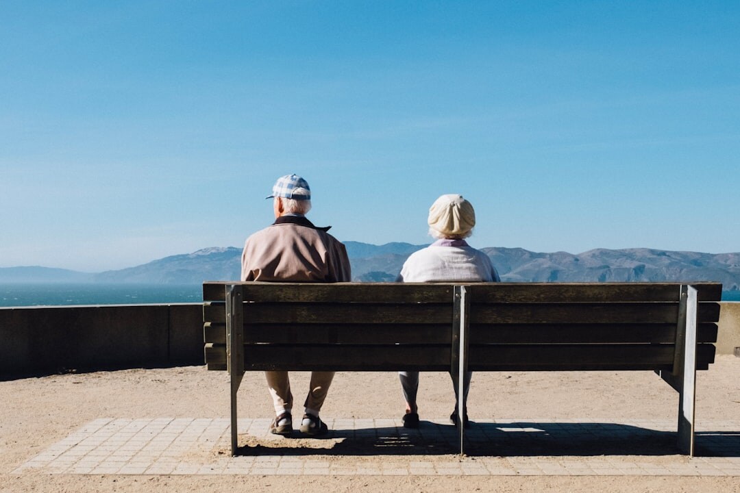 senior couple traveling